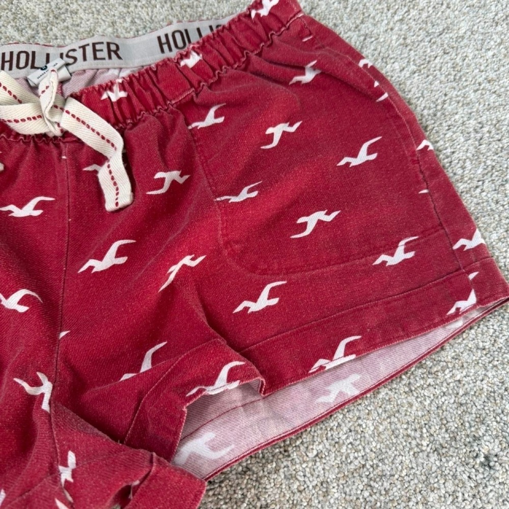 Y2K Hollister Seagull Print Sleep Shorts 💗 Size M - Picture 3 of 6